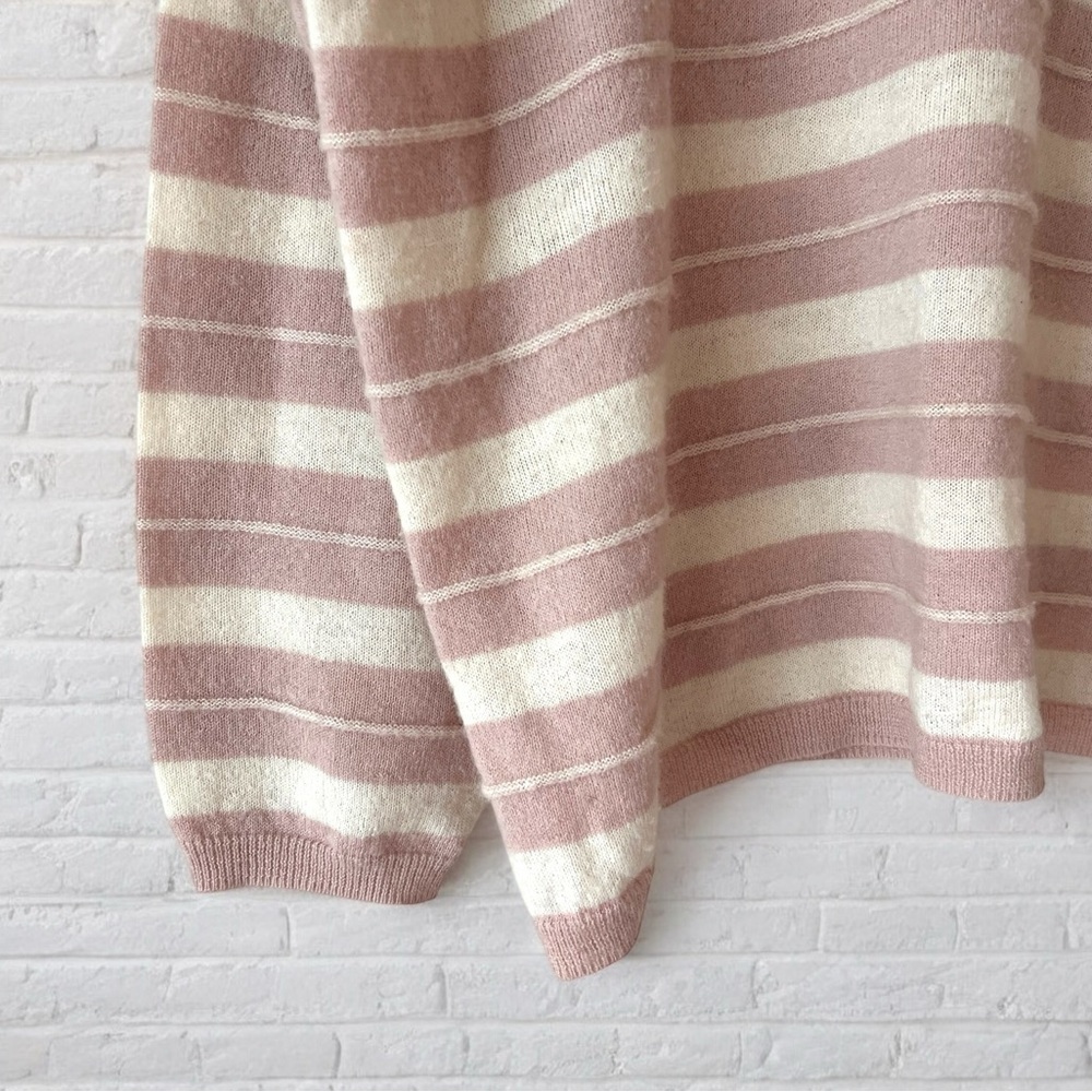 All Saints Cassia Jumper Striped Oversized Pink and Cream Size XS - Picture 5 of 12